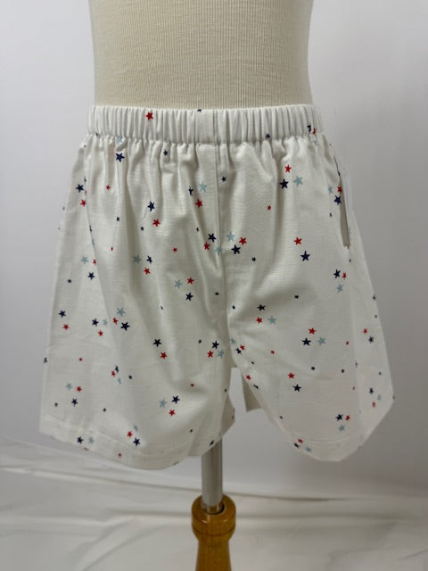 Boy Short - Red Blue Navy Star