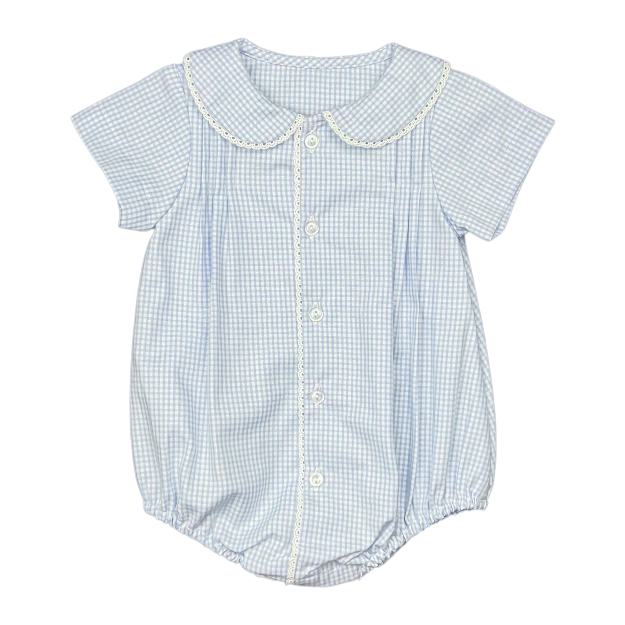 Mason Bubble Lace- Blue Check Oxford