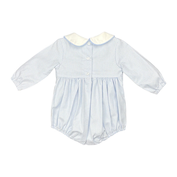 Edward Bubble l/s 3/8 tab - Blue Check Oxford