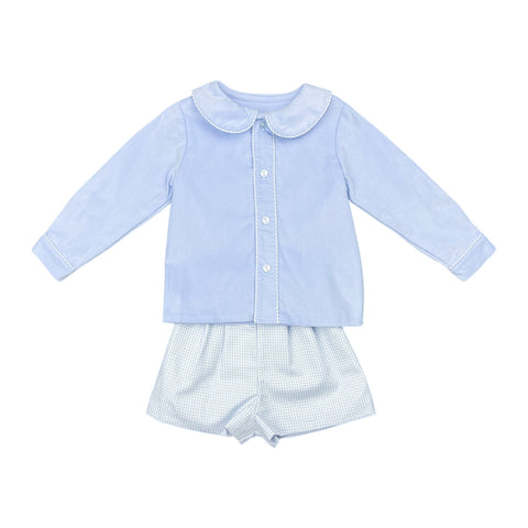 BOB BOY PANT SET S/S  - BLUE CORD