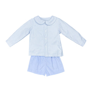 PETER BOY SHORT SET L/S  - BLUE CORD