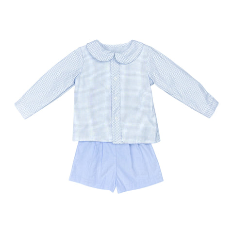 PETER BOY SHORT SET L/S  - BLUE CORD