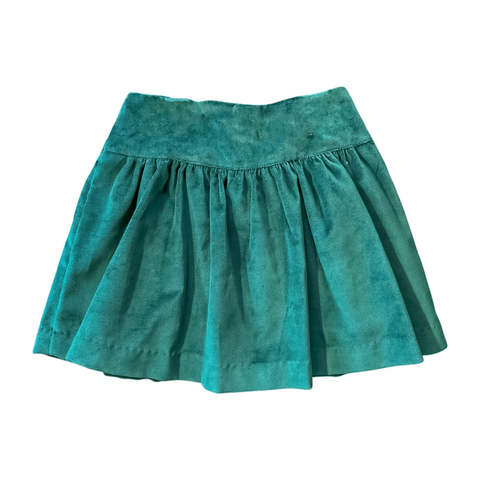 HAZEL SKIRT  - HUNTER GREEN VELVETEEN