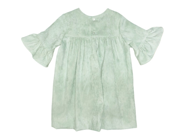 BEATRICE DRESS L/S 3/4 RUFFLE - MINT  CORD