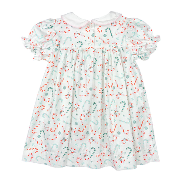 AVA DRESS S/S  - MINT/ PINK CANDY CANE