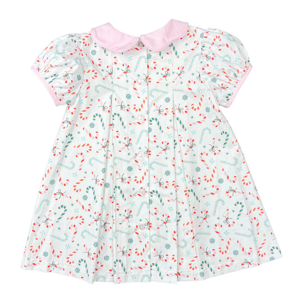 CINDY DRESS S/S  - MINT/ PINK CANDY CANE