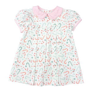 CINDY DRESS S/S  - MINT/ PINK CANDY CANE