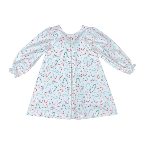 JACKLYN DRESS L/S  - MINT/ PINK CANDY CANE
