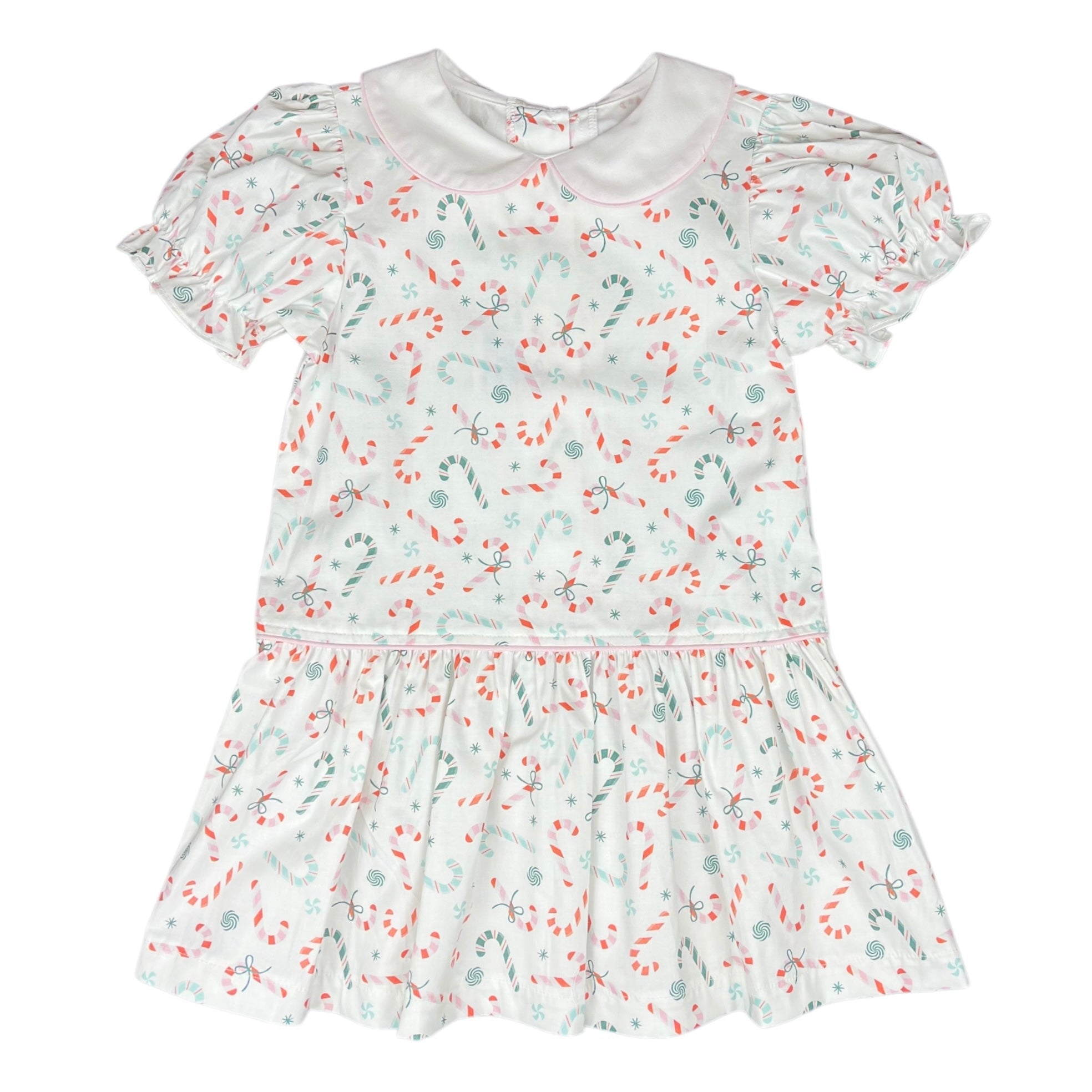 LAYLA DRESS S/S  - MINT/ PINK CANDY CANE