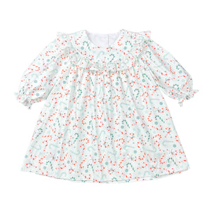 PENELOPE DRESS  - MINT/ PINK CANDY CANE