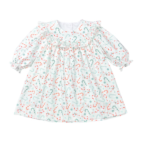 PENELOPE DRESS  - MINT/ PINK CANDY CANE