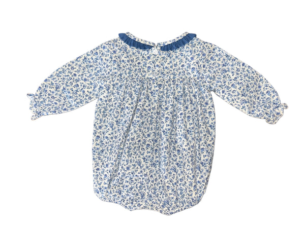 KATIE BUBBLE L/S - NAVY FLORAL VINE