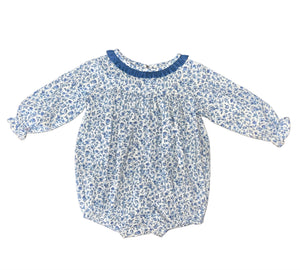 KATIE BUBBLE L/S - NAVY FLORAL VINE