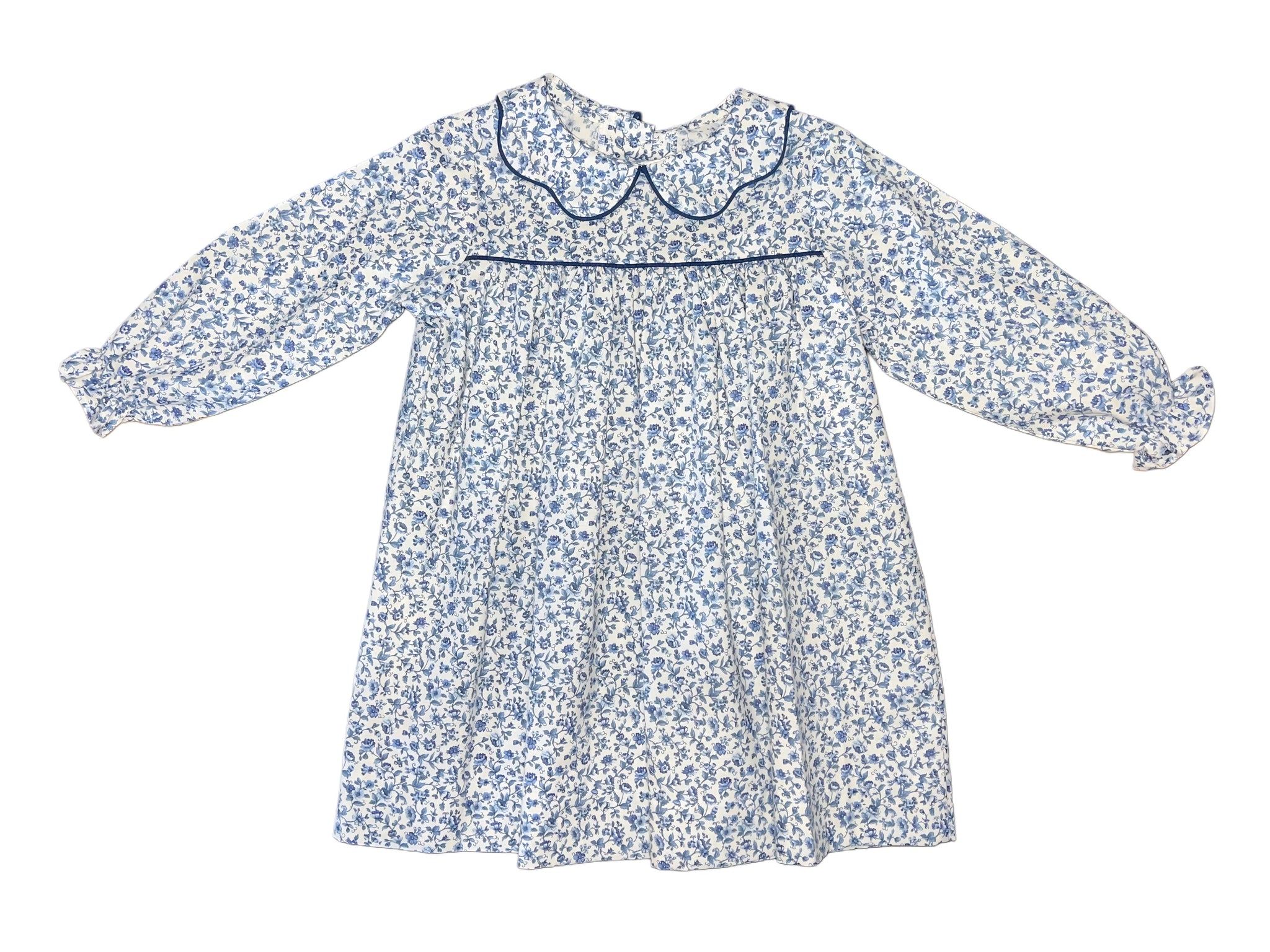 CHRISTY DRESS L/S  - NAVY FLORAL VINE