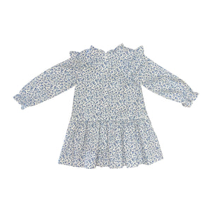 LAYLA DRESS L/S  - NAVY FLORAL VINE