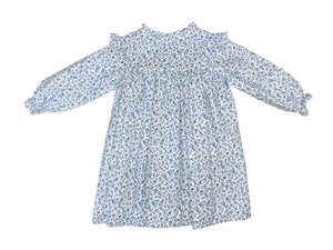 NANCY DRESS L/S  - NAVY FLORAL VINE