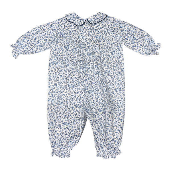 CHRISTY LONG BUBBLE L/S  - NAVY FLORAL VINE