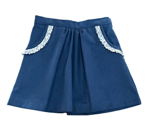 ASHLEY SKIRT  - NAVY FLORAL VINE