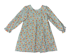 JACKLYN DRESS L/S - PEAR W/ RED BOW