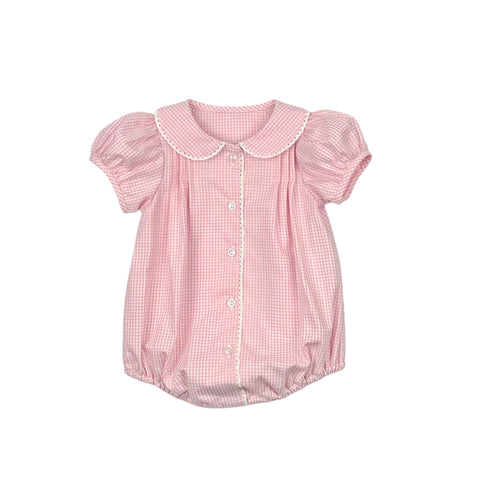 MADISON BUBBLE LACE - PINK CHECK OXFORD