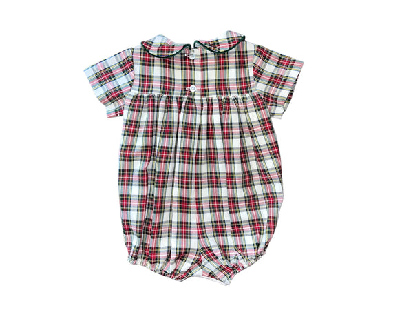 ANDREW BUBBLE S/S  - RED/GREEN PLAID