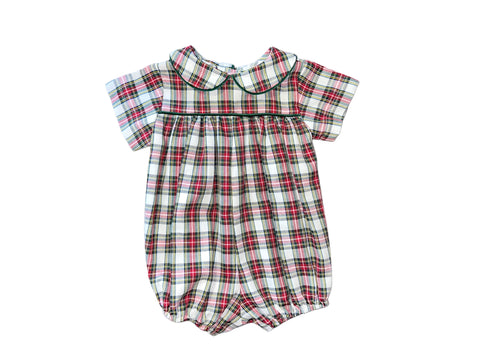 ANDREW BUBBLE S/S  - RED/GREEN PLAID