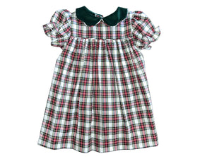 CHRISTY DRESS S/S  - RED/GREEN PLAID