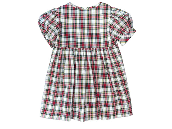 KATRINA DRESS PIPE  - RED/GREEN PLAID