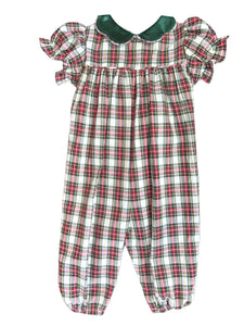 CHRISTY LONG BUBBLE  S/S  - RED/GREEN PLAID