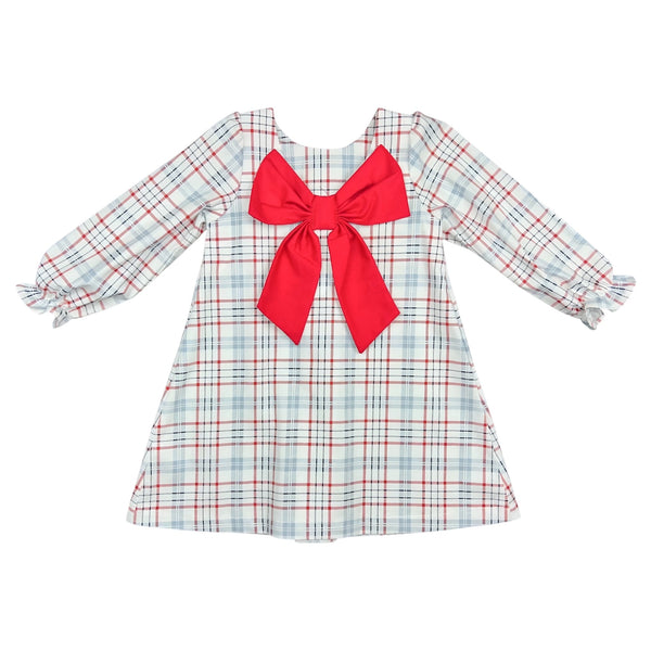 JACKLYN DRESS L/S - RED/WHITE/ BLUE PLAID