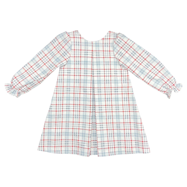 JACKLYN DRESS L/S - RED/WHITE/ BLUE PLAID