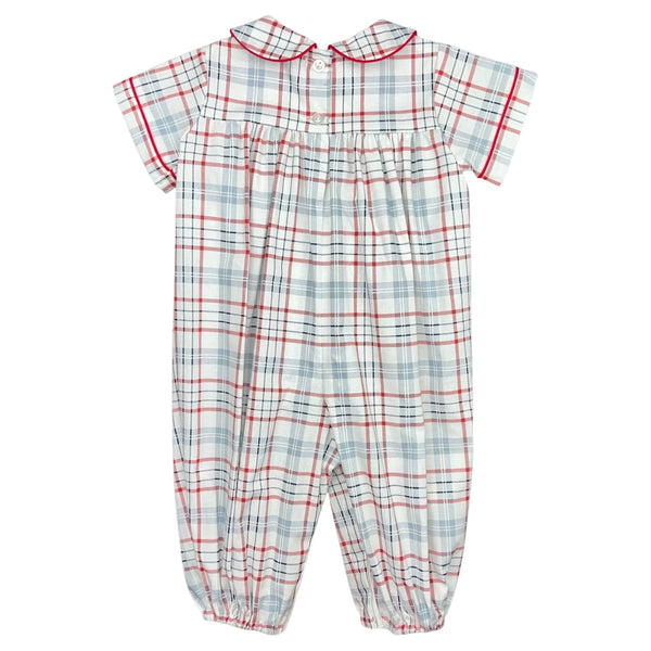 ANDREW LONG BUBBLE S/S - RED/WHITE/ BLUE PLAID