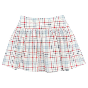 HAZEL SKIRT  - RED/WHITE/ BLUE PLAID