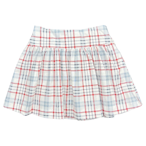 HAZEL SKIRT  - RED/WHITE/ BLUE PLAID