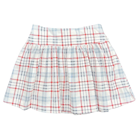 HAZEL SKIRT  - RED/WHITE/ BLUE PLAID