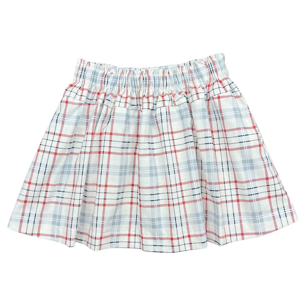 HAZEL SKIRT  - RED/WHITE/ BLUE PLAID