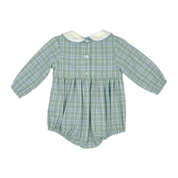 EDWARD BUBBLE L/S  - SAGE/ PERI PLAID