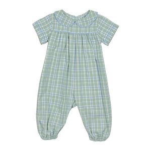 ANDREW LONG BUBBLE  - SAGE/ PERI PLAID