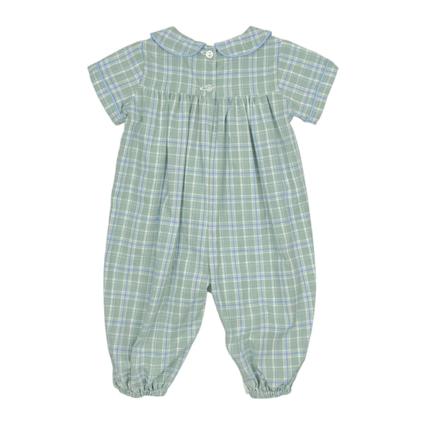 ANDREW LONG BUBBLE  - SAGE/ PERI PLAID