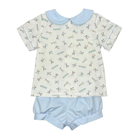 Bob Boy Short Set - School Supply Fabric
