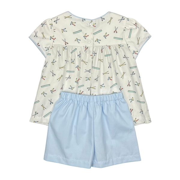 Claire Band Short Set - School Supply Fabric