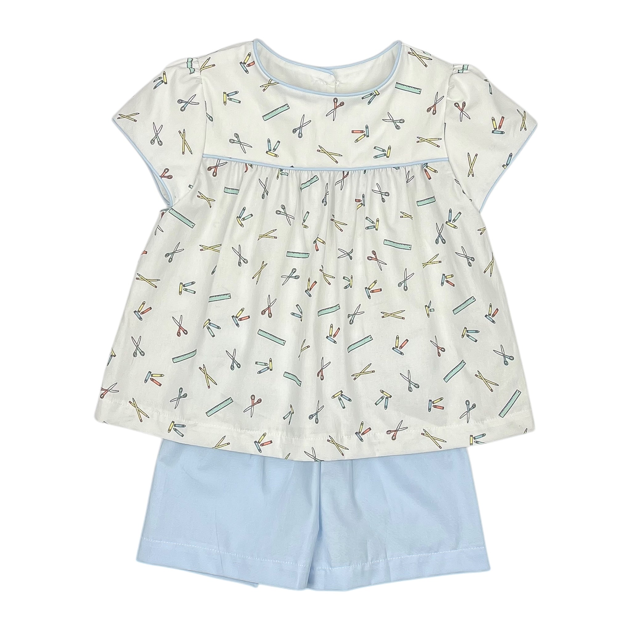 Claire Band Short Set - School Supply Fabric