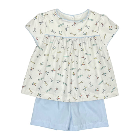 Claire Band Short Set - School Supply Fabric