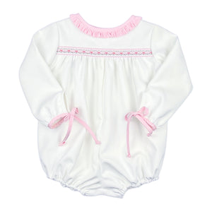 CHRISTY BUBBLE L/S 1/8 RIBBON - WHITE CORD