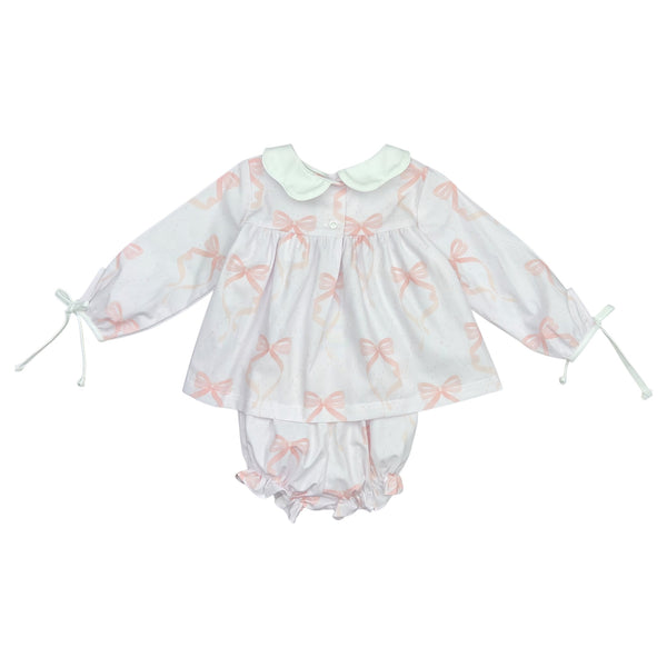 CHRISTY GIRL BLOOMER SET  - PINK BOW