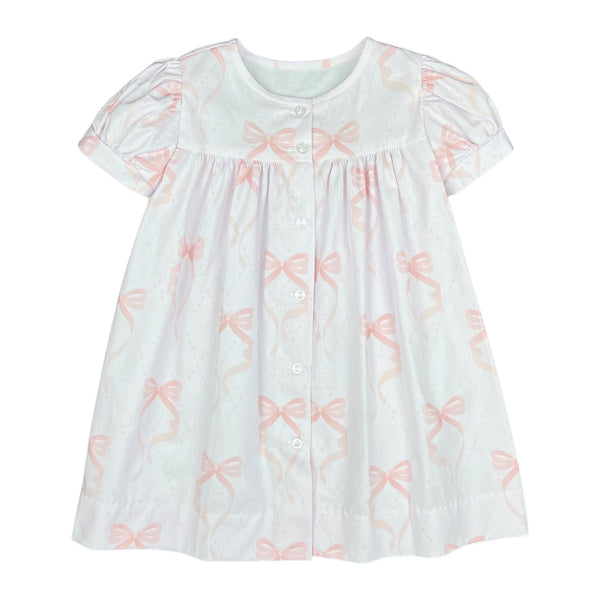CLARA DRESS  - PINK BOW