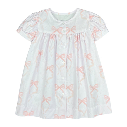 CLARA DRESS  - PINK BOW