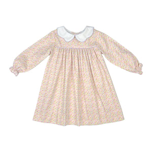 CHRISTY DRESS L/S  - PINK/LAVENDER FLORAL