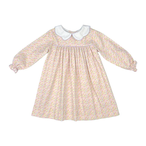 CHRISTY DRESS L/S  - PINK/LAVENDER FLORAL