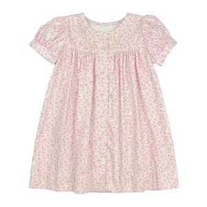 CLARA DRESS  - PINK/MINT FLORAL